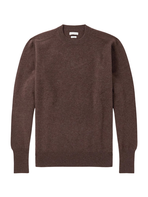 Photo: Kaptain Sunshine - Brushed-Cashmere Sweater - Brown