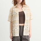 Ahluwalia Women's Kada Short Sleeve Shirt in Cream