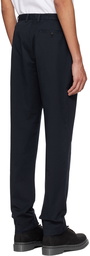 Sunspel Navy Pleated Trousers