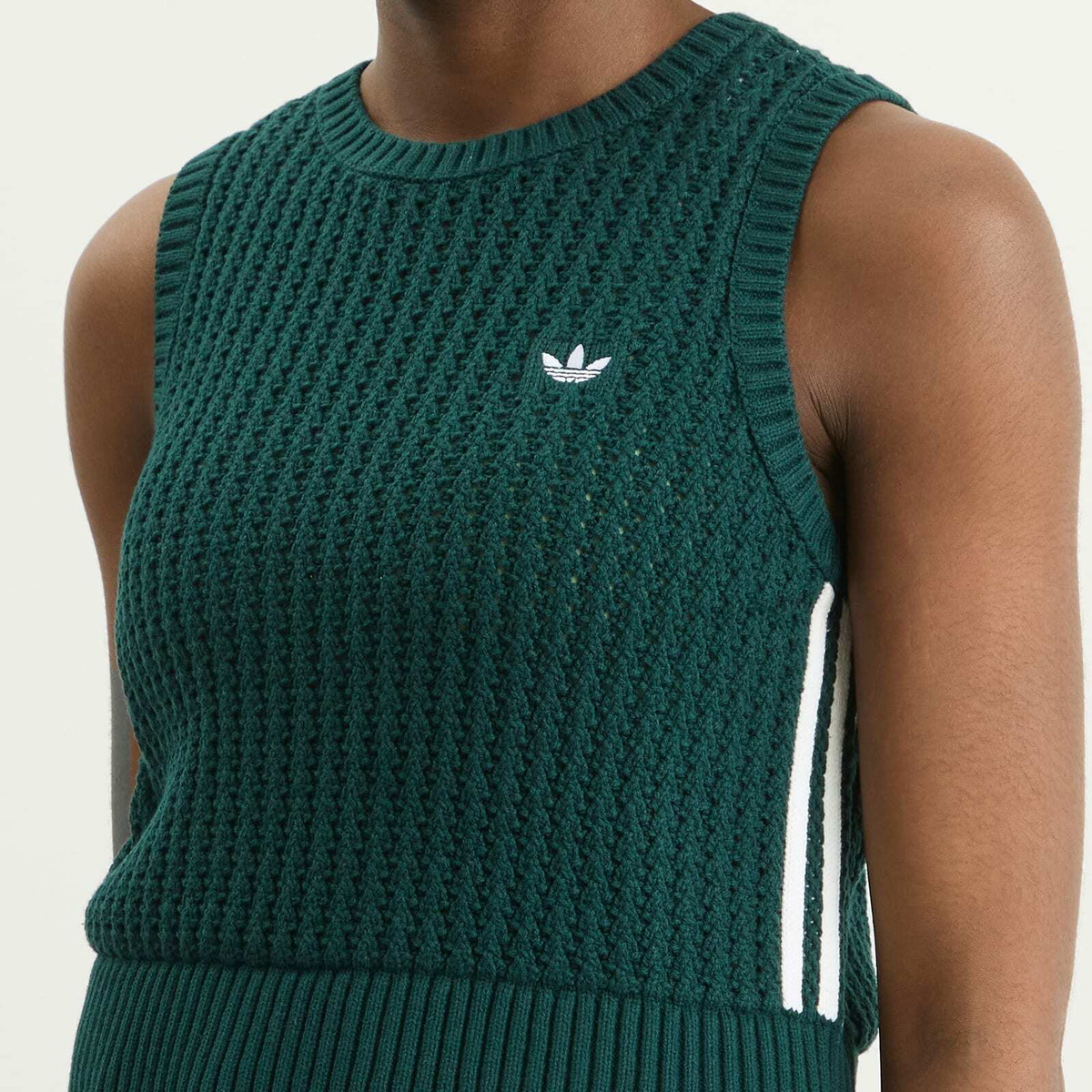 Adidas Women's Adicolor Knitted Vest in Aurora Ivy