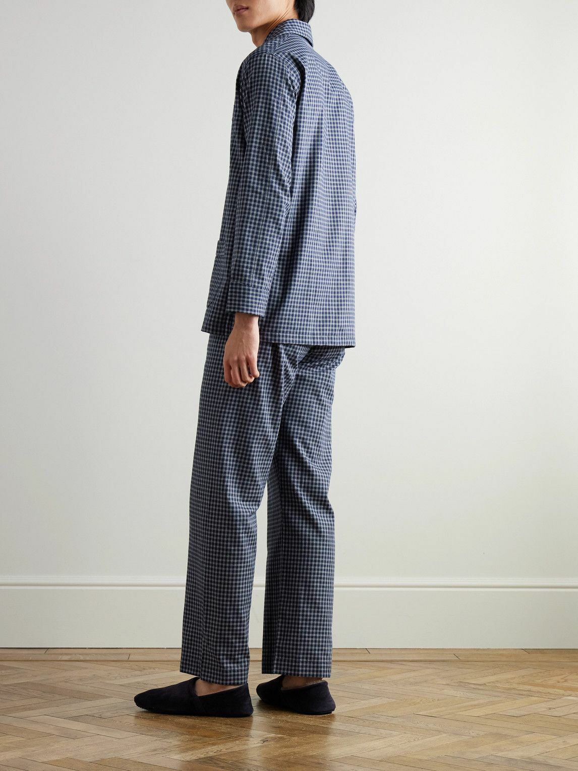 Derek Rose - Braemar Checked Cotton-Flannel Pyjama Set - Blue