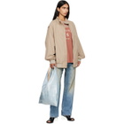 MM6 Maison Margiela Blue Classic Triangle Tote