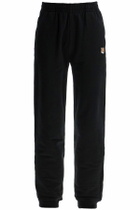 MAISON KITSUNE fox head jogging pants Black