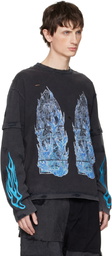 Who Decides War Black Flame Glass Double T-shirt