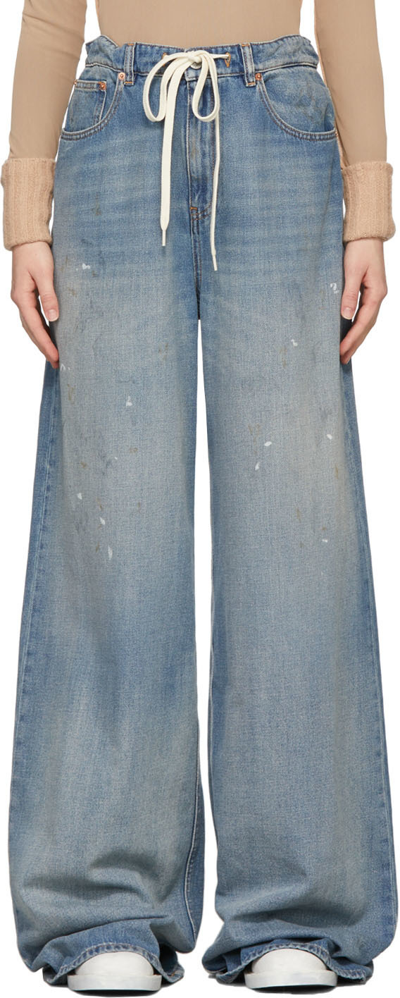 MM6 Maison Margiela Indigo 5 Pocket Shoe String Jeans MM6 Maison