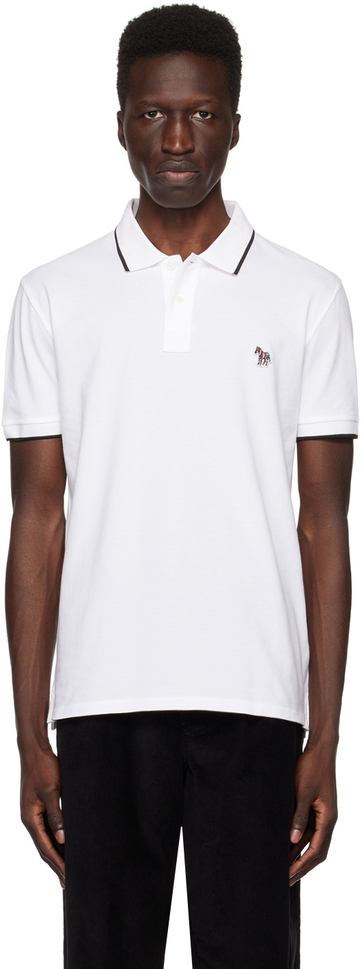 Ps By Paul Smith Men's Zebra Polo Blue