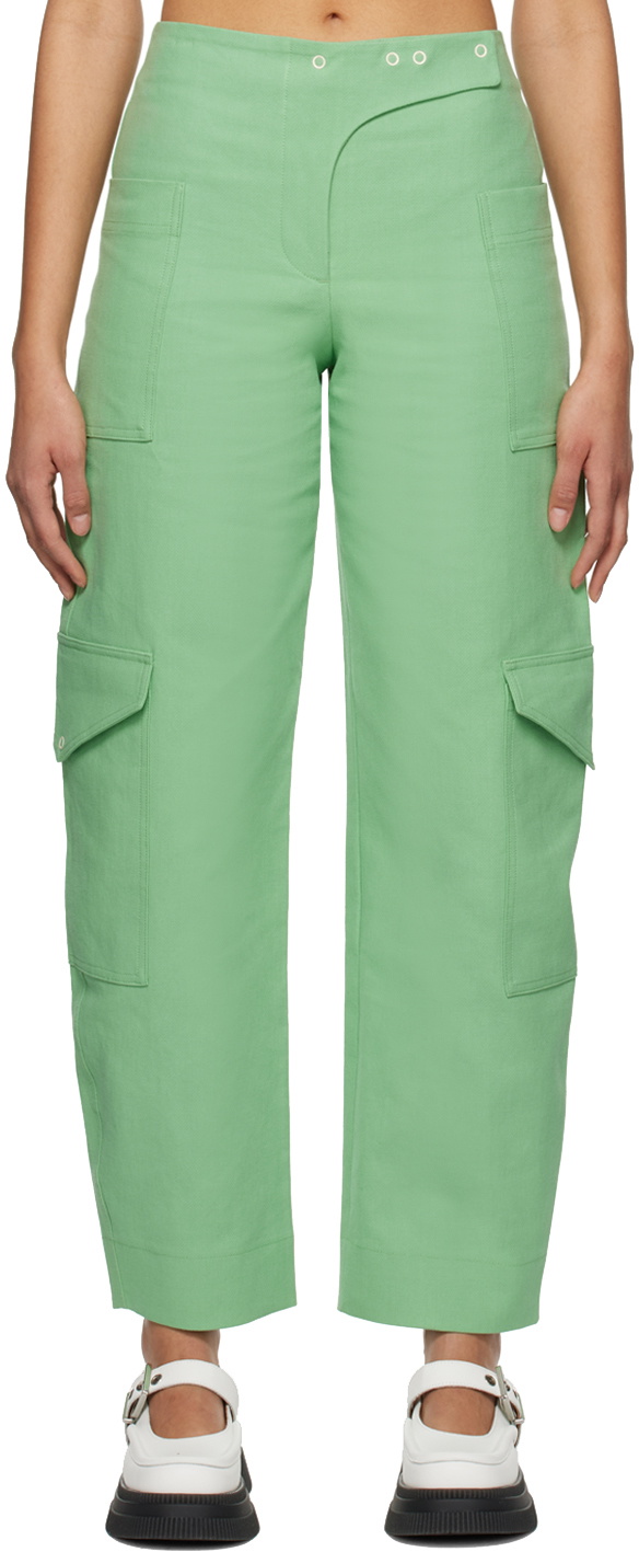 GANNI Green Suiting Trousers GANNI