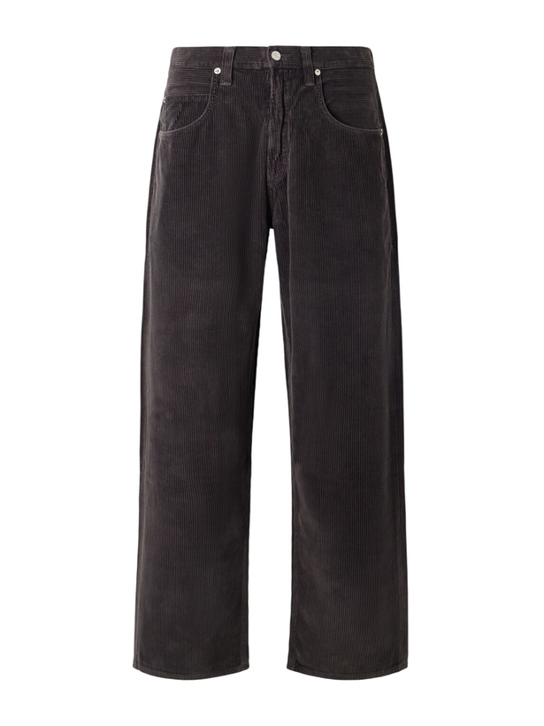 Photo: AGOLDE - Fusion Straight-Leg Cotton-Corduroy Trousers - Gray