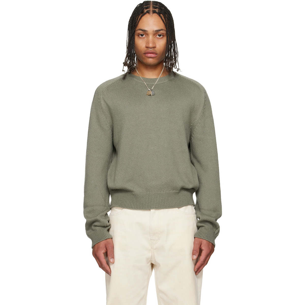 OUR LEGACY Gray True Roundneck Sweater