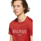 Balmain Red Logo T-Shirt