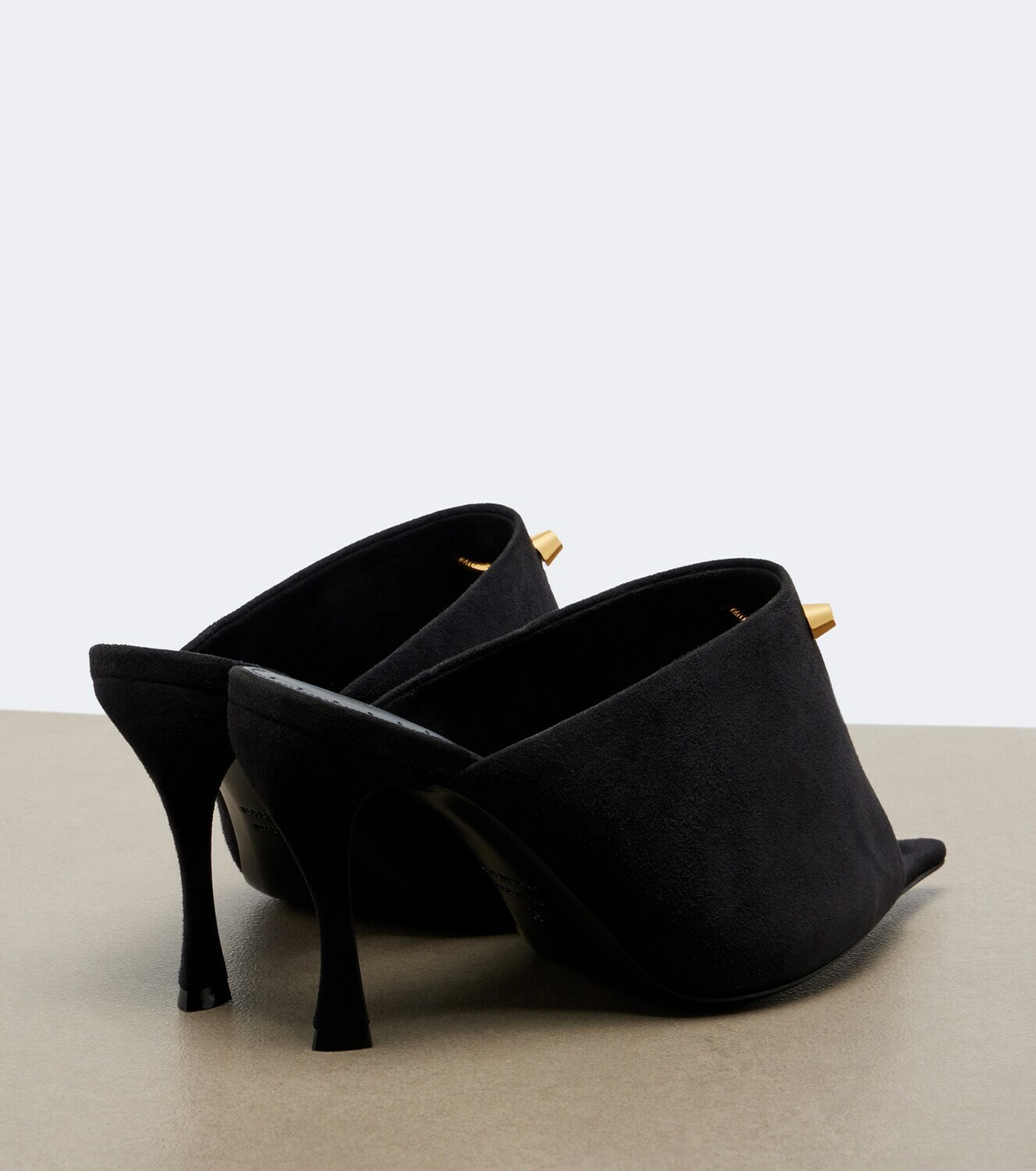 Balenciaga Midnight City studded suede mules