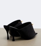 Balenciaga Midnight City studded suede mules