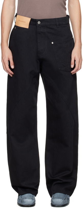Photo: JW Anderson Black Twisted Workwear Jeans