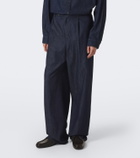 Jil Sander Cotton chambray wide-leg pants
