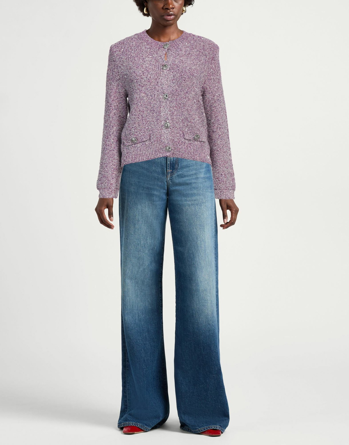 Maje Womens Cardigan in Purple
