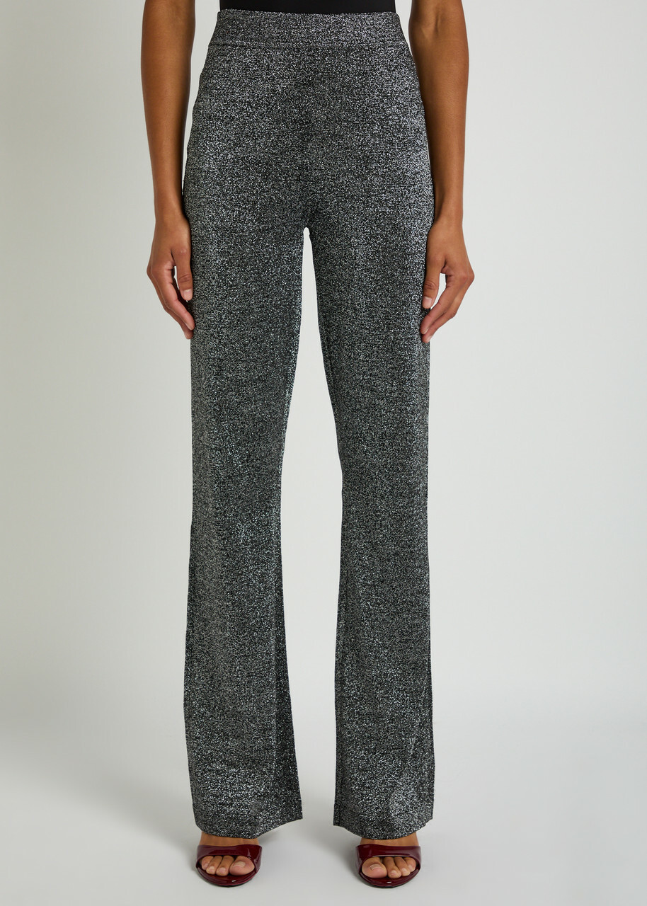 Missoni Lamé Fine-knit Trousers Silver