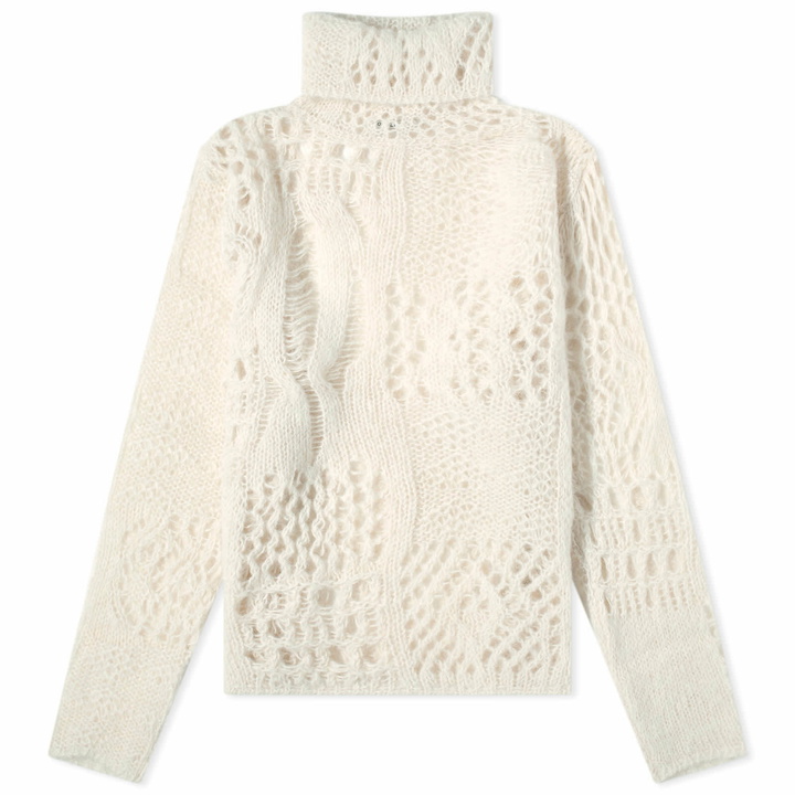 Photo: Our Legacy Women's Crochet Roll Neck Jumper in Bone