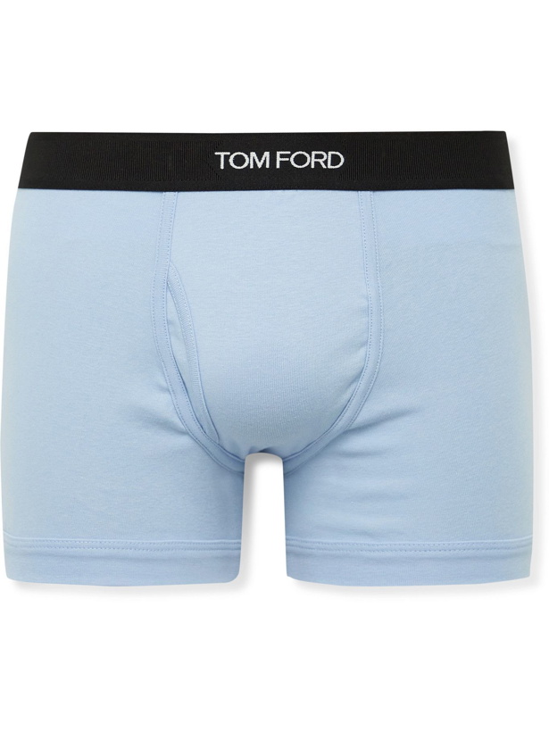 Photo: TOM FORD - Stretch-Cotton Boxer Briefs - Blue