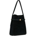 TOTEME Black Belted Suede Bucket Bag