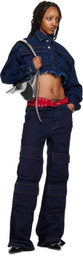 Lado Bokuchava Blue Cropped Denim Jacket