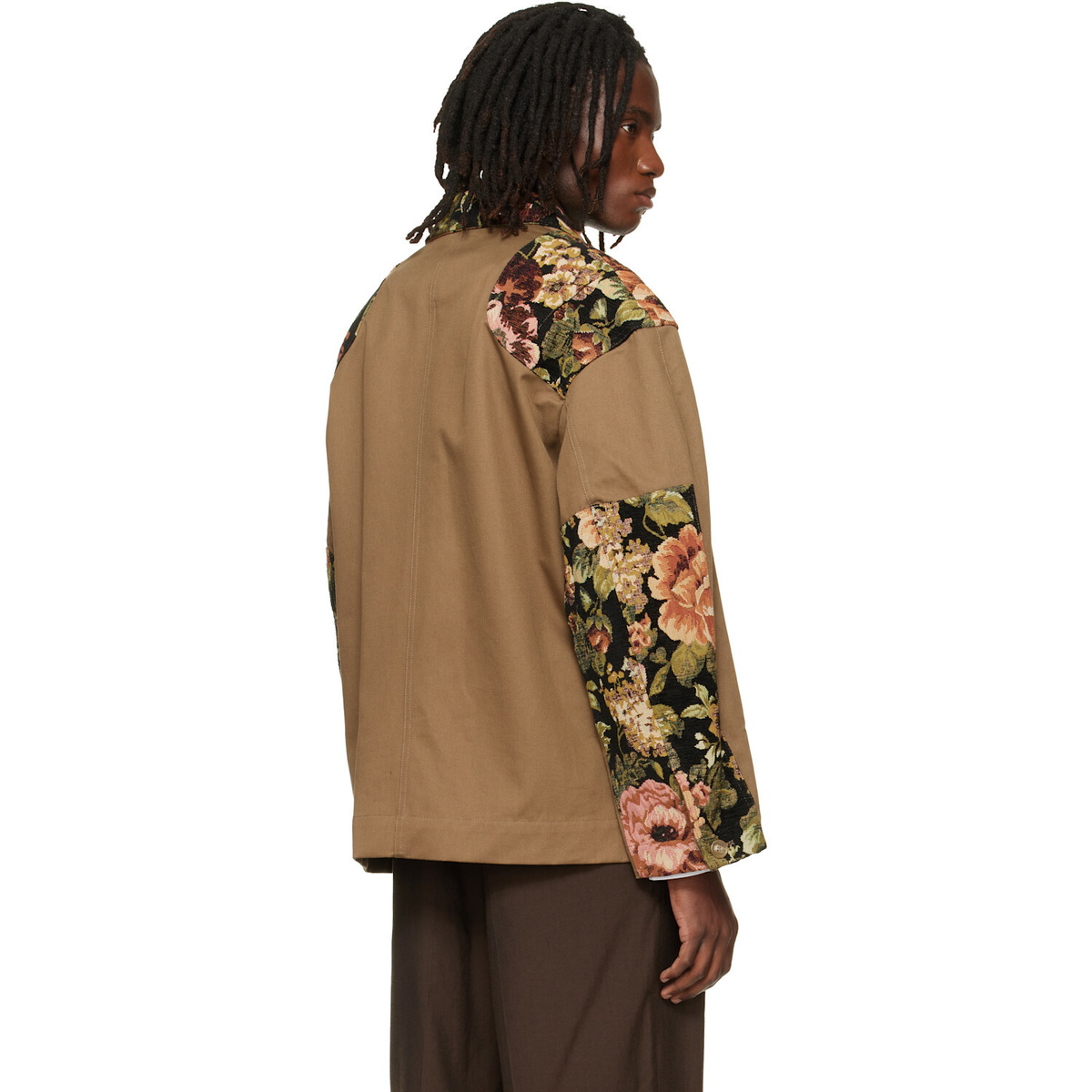Simone Rocha Khaki Patchwork Workwear Field Jacket