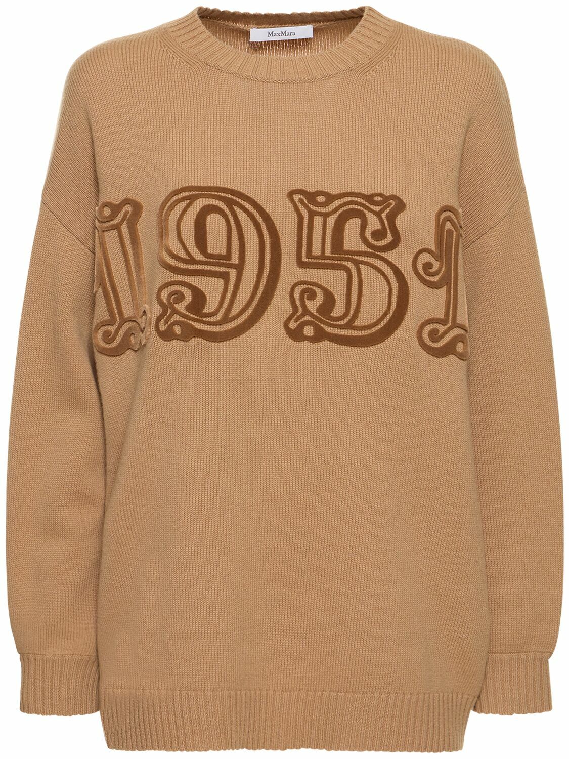MAX MARA - Fido 1951 Flocked Wool Knit Sweater Max Mara