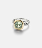 David Yurman DY Mercer® sterling silver and 18kt gold ring with prasiolite