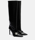 Coperni Logo leather knee-high boots