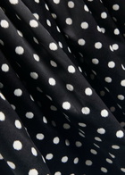 Ganni Polka-dot Stretch-satin Mini Dress Black