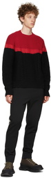 Alexander McQueen Red & Black Aran Knit Bi-Color Sweater