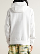 Nike - Sportswear Club Logo-Embroidered Cotton-Blend Jersey Hoodie - White