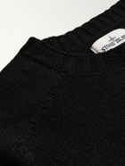 Stone Island - Logo-Appliquéd Wool-Blend Sweater - Black
