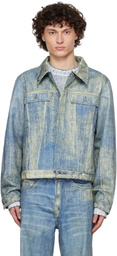 CAMPERLAB Blue Paint Print Denim Jacket