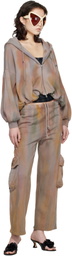Collina Strada Gray Gathered Zip Up Hoodie