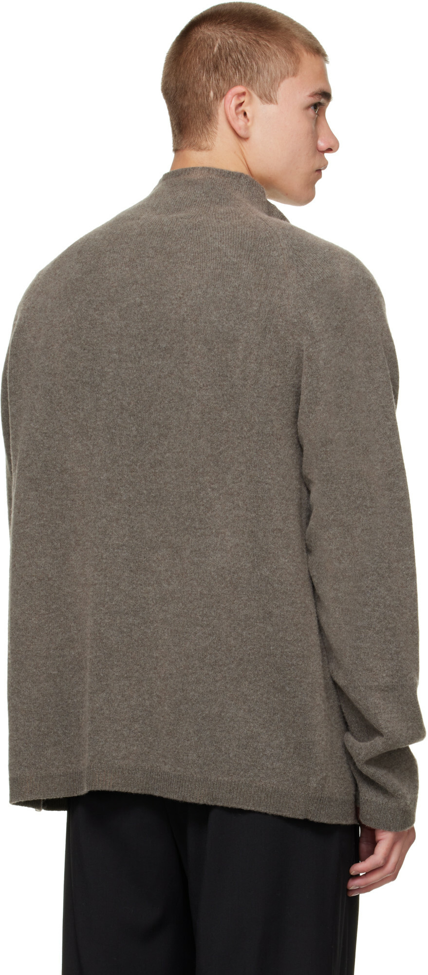 OUR LEGACY Taupe Line Zip Sweater