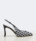 Manolo Blahnik Alexa checked slingback pumps