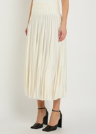 Alaïa Textured Knit Midi Skirt White
