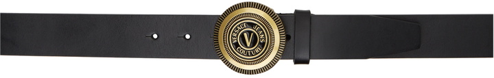 Photo: Versace Jeans Couture Black V-Emblem Belt