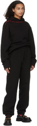 SSENSE WORKS SSENSE Exclusive Jeremy O. Harris Black Cursive Text Lounge Pants