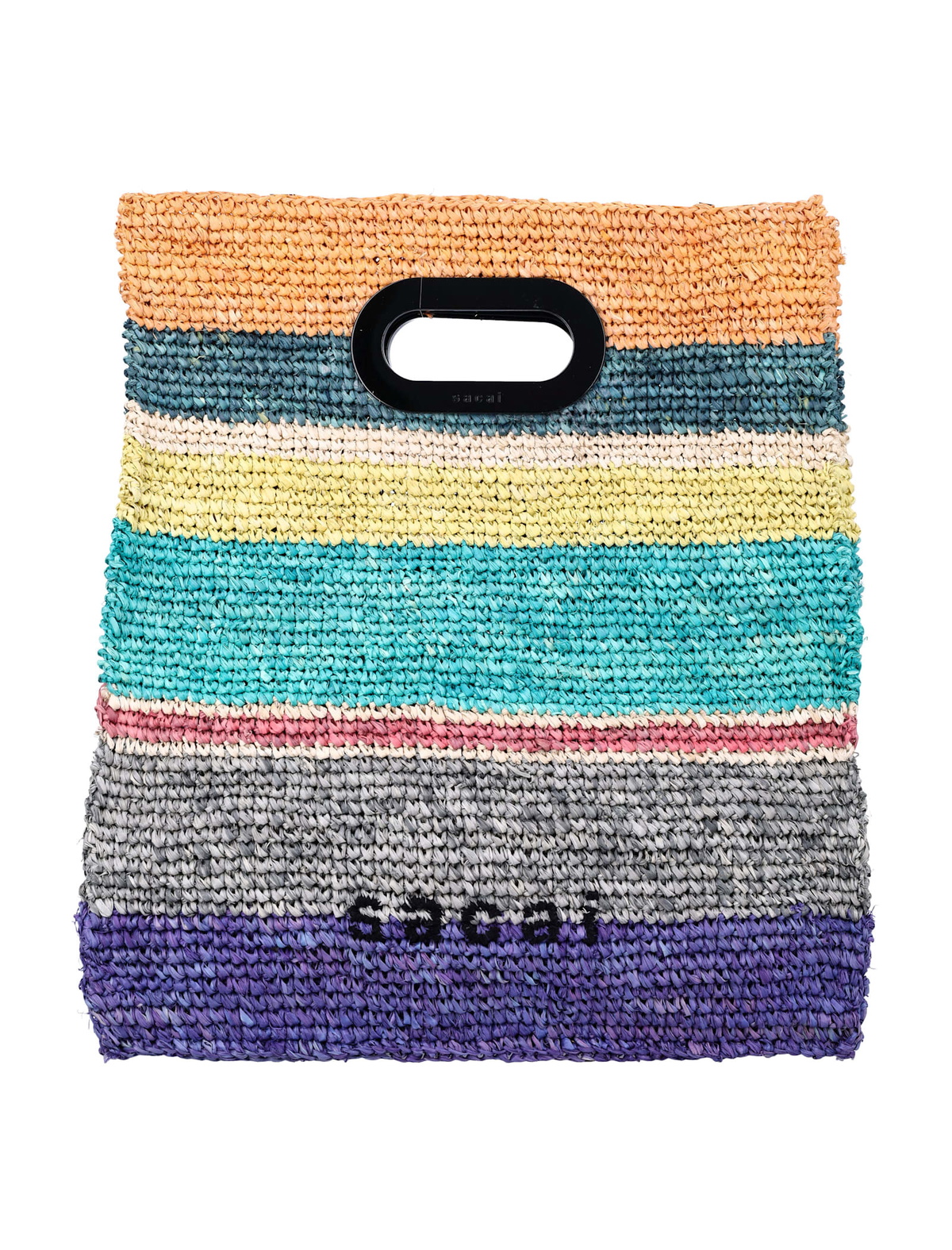 Sacai Raffia Tote Bag
