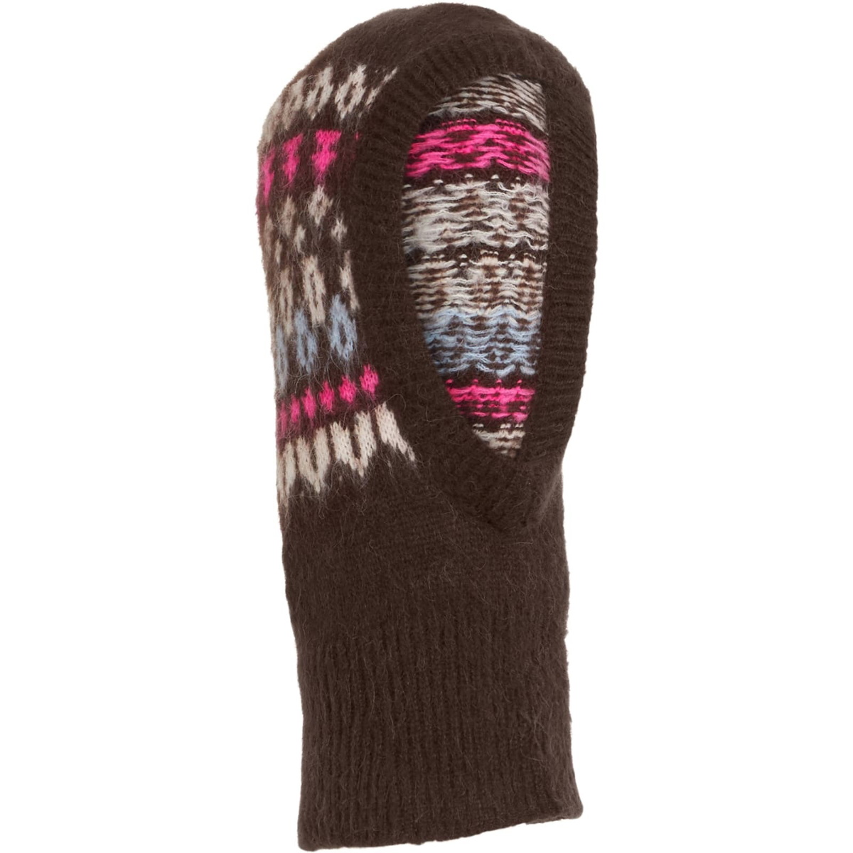 MC2 Saint Barth Woman Ultra Soft Brown Balaclava With Icelandic Pattern