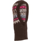MC2 Saint Barth Woman Ultra Soft Brown Balaclava With Icelandic Pattern