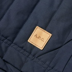 A.P.C. Hugo Quilted Shirt Jacket in Dark Navy