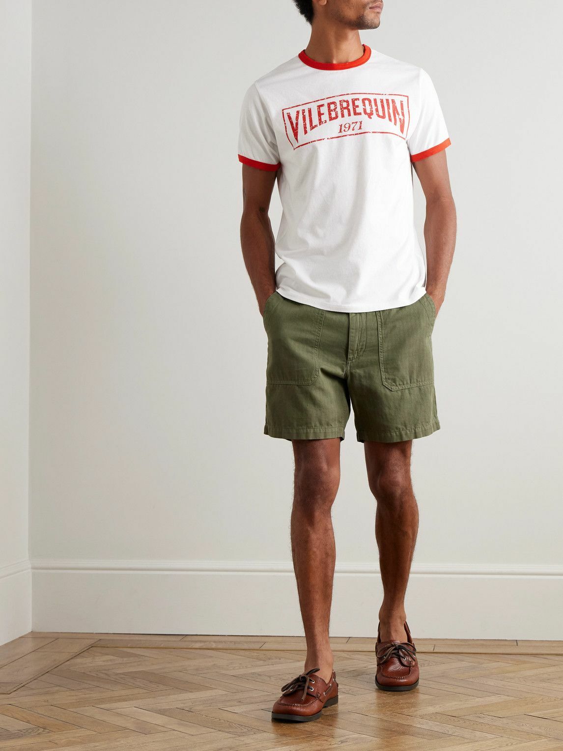 Vilebrequin - Partisol Logo-Print Cotton-Jersey T-Shirt - White