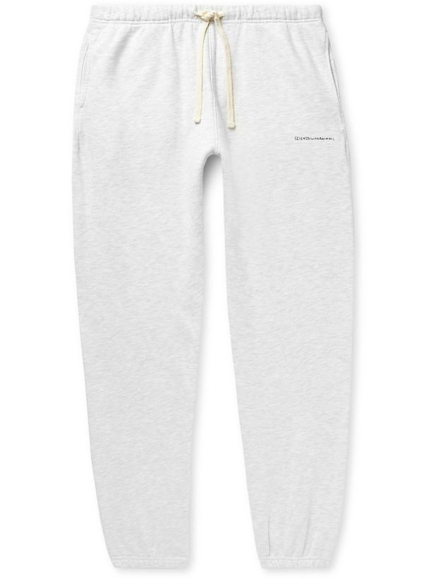 Photo: FRIENDS WITH ANIMALS - Tapered Printed Cotton-Blend Jersey Sweatpants - Gray