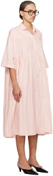 CASEY CASEY Pink Square Midi Dress