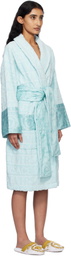 Versace Underwear Blue 'I Heart Baroque' Bathrobe