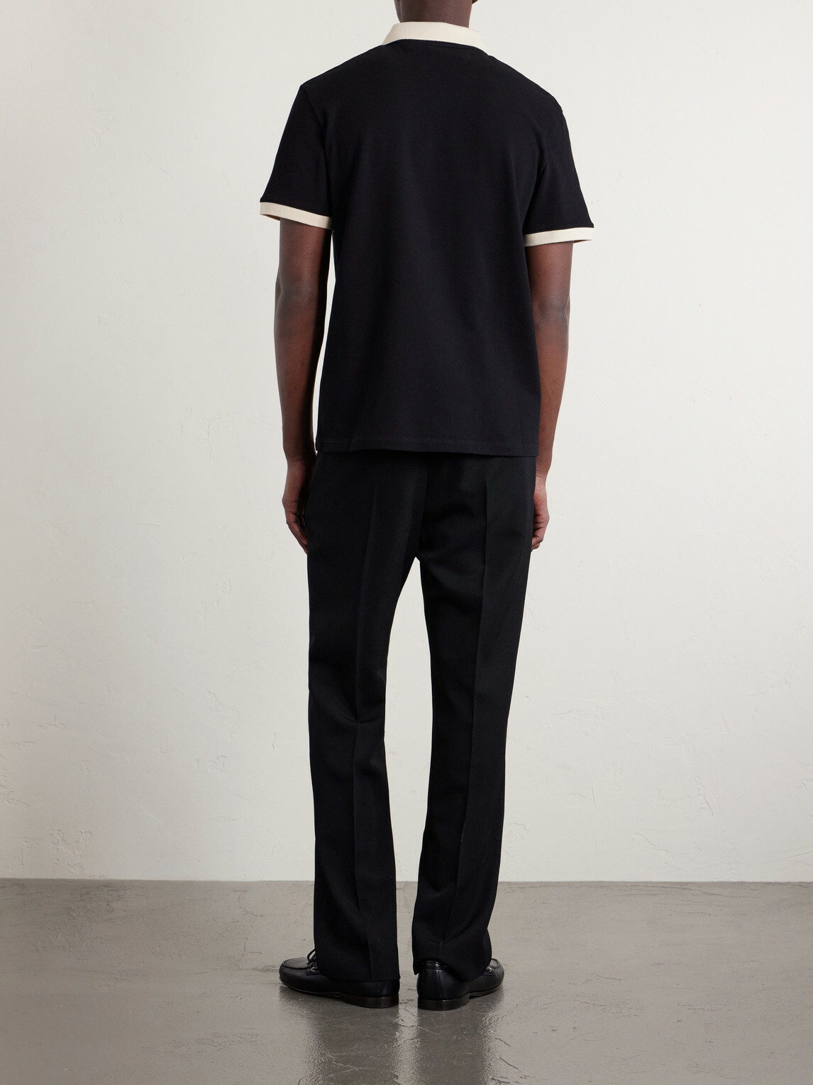 Valentino Garavani - VGold Cotton-Piqué Polo Shirt - Black