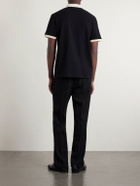Valentino Garavani - VGold Cotton-Piqué Polo Shirt - Black