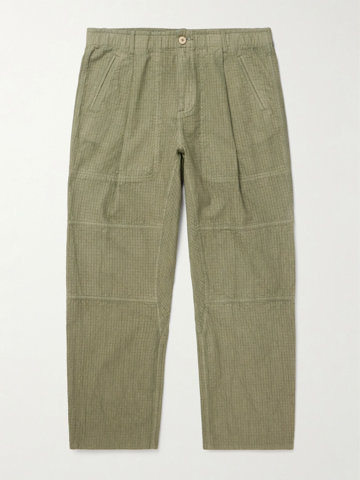Folk - Assembly Straight-Leg Cotton-Blend Ripstop Trousers - Green